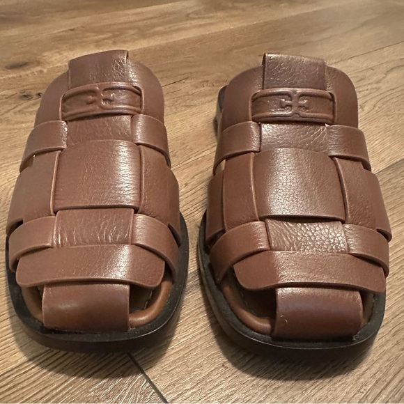 Sam Edelman Dina Fisherman Sandals worn once with box size 7.5 - Picture 3 of 7